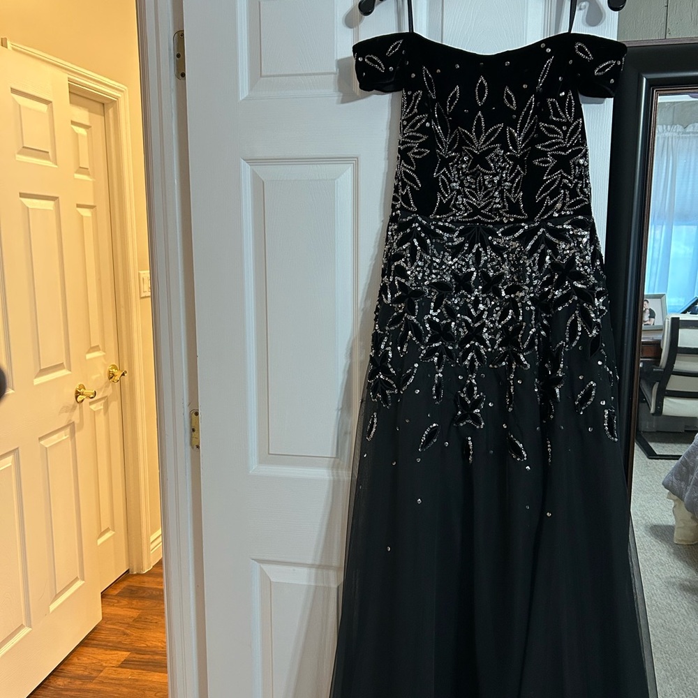 Black Adrianna Papell evening gown